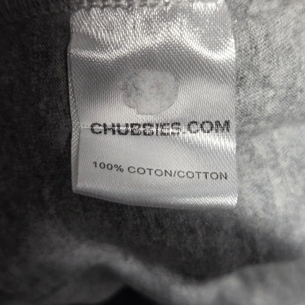 Chubbies Lounge Mens Heather Gray Cotton Fleece Sweat Shorts Small 5.5